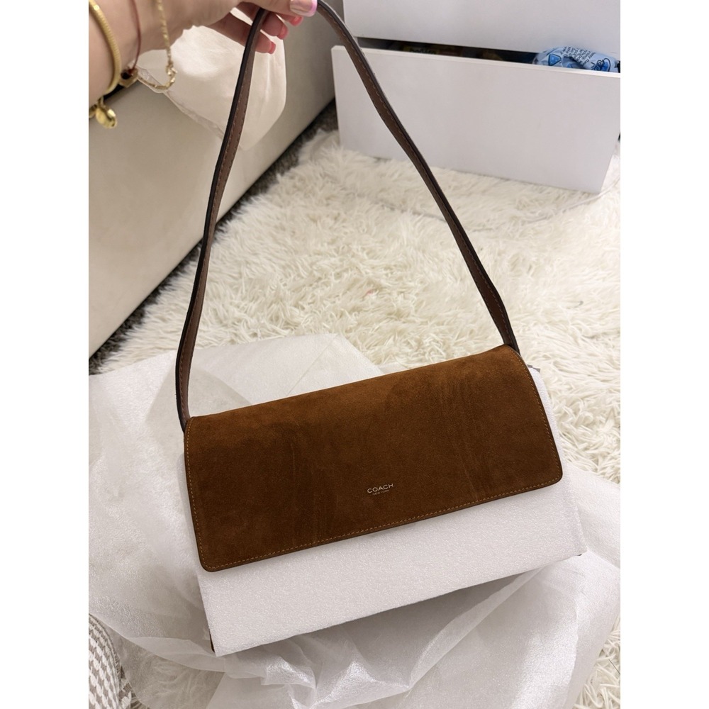Coach Suede Chelsea Shoulder Bag 30 CDS59 B4WBR_NWT_Expedited - Picture 2 of 13